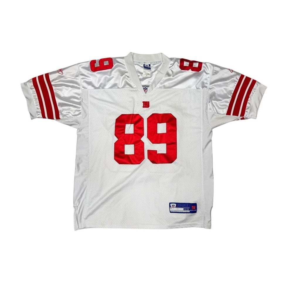 New York Giants Kevin Boss 89 Reebok White Stitched Jersey Mens Size 52 NFL